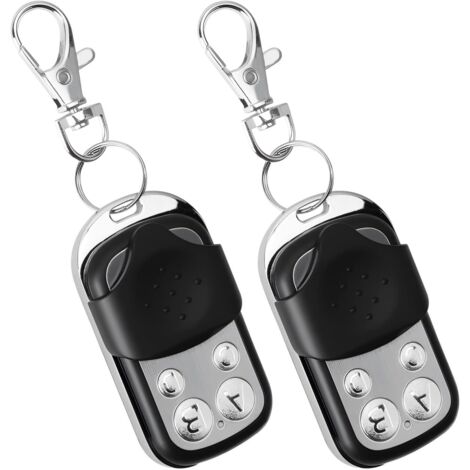 Paquete de 2 mandos a distancia universales para puertas de garaje, 433,92 MHz, inalámbricos, con código variable y 4 botones. Mando a distancia universal compatible para puertas de garaje y coches.