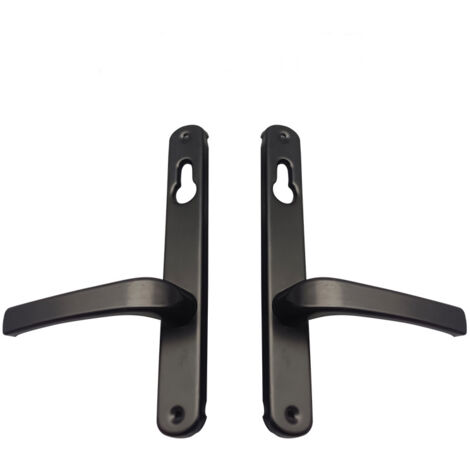 Paquete de 2 manijas de puerta de aluminio, juego de cerradura universal silenciosa para puerta, cerradura de seguridad para puerta de dormitorio, compatible con todo tipo de puertas de entrada y de p