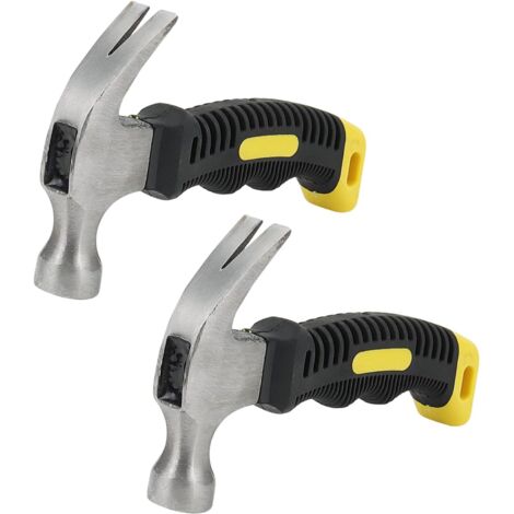 Paquete de 2 mini martillos de garra, martillos de garra pequeños de 16 cm, martillos de garra pequeños que se pueden usar en interiores y exteriores.