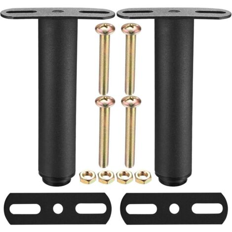 Paquete de 2 patas de cama ajustables de 18 a 33 cm, patas retráctiles para muebles, patas de mesa, patas metálicas en forma de T, soporte para somier, patas de altura ajustable para sofá, cama, armar