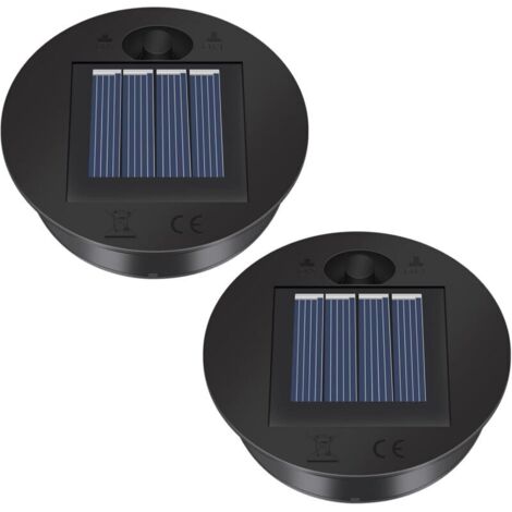 Paquete de 2 piezas de repuesto para luz solar: pantalla de lámpara con panel solar, linterna, piezas de repuesto para panel solar,
