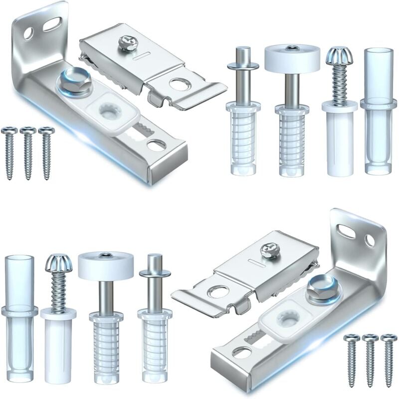 Paquete de 2 piezas de repuesto para puerta de armario corrediza plegable, incluye soporte superior e inferior, pivote de 3/8