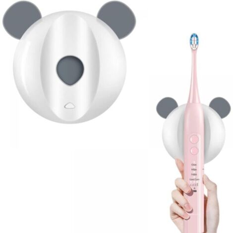 Paquete de 2 soportes para cepillos de dientes eléctricos, soporte magnético mejorado, soporte de pared, organizador autoadhesivo para accesorios de baño.
