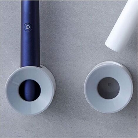 Paquete de 2 soportes universales para cepillos de dientes eléctricos, soporte de pared con adhesivo fuerte, ahorra espacio para la ducha.