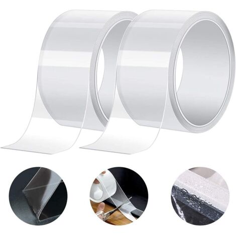 Paquete de 2 tiras de sellado de PVC para esquinas de cocina, cinta de sellado para cocina y baño (transparente) 3 m × 5 cm