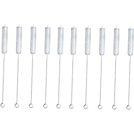 Paquete de 20 cepillos de acero inoxidable para limpiar pajitas, aptos para lavavajillas.