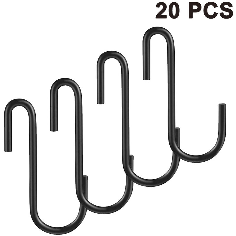 

Abcrital - Paquete de 20 ganchos en S resistentes para macetas, ganchos de soporte, ganchos para colgar, ganchos en forma de S para utensilios de