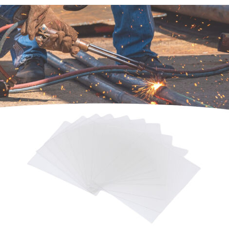 Paquete de 20 lentes de PVC KP2898-1/KP3044-1 para máscara de soldadura Viking 3350: cubiertas protectoras internas/externas de 4,5 x 5,25 pulgadas y 3,5 x 3,73 pulgadas.