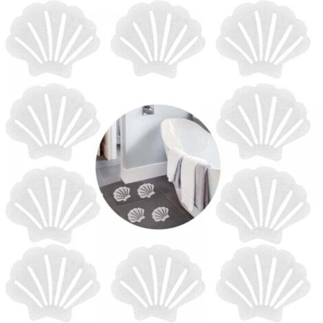 Paquete de 20 pegatinas de ducha antideslizantes, pegatinas antideslizantes, tiras de ducha aptas para la bañera, tiras adhesivas, impermeables, transparentes.