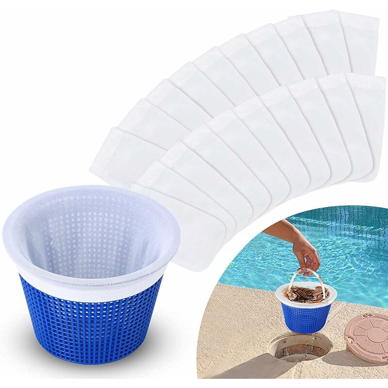 Paquete De 20 Redes Protectoras Para Piscinas, Limpia Los Desechos Y Las Hojas, Para Piscinas Enterradas Y Elevadas