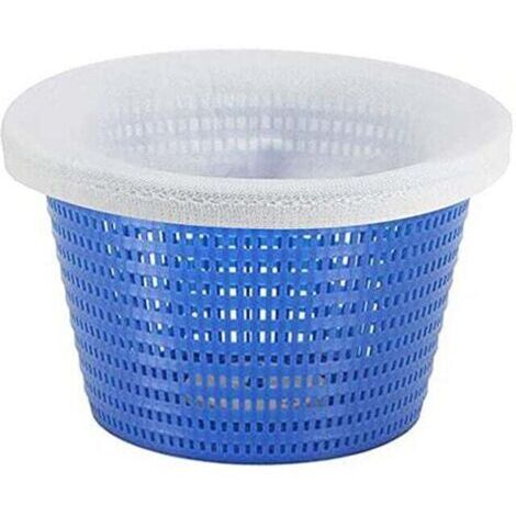 Paquete de 20 skimmers para piscinas, filtros elásticos de nailon para exceso de polen, blancos y dañados (paquete de 20).