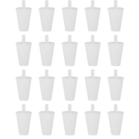 Paquete de 20 tapones de silicona cónicos, resistentes a altas temperaturas, impermeables y protectores.