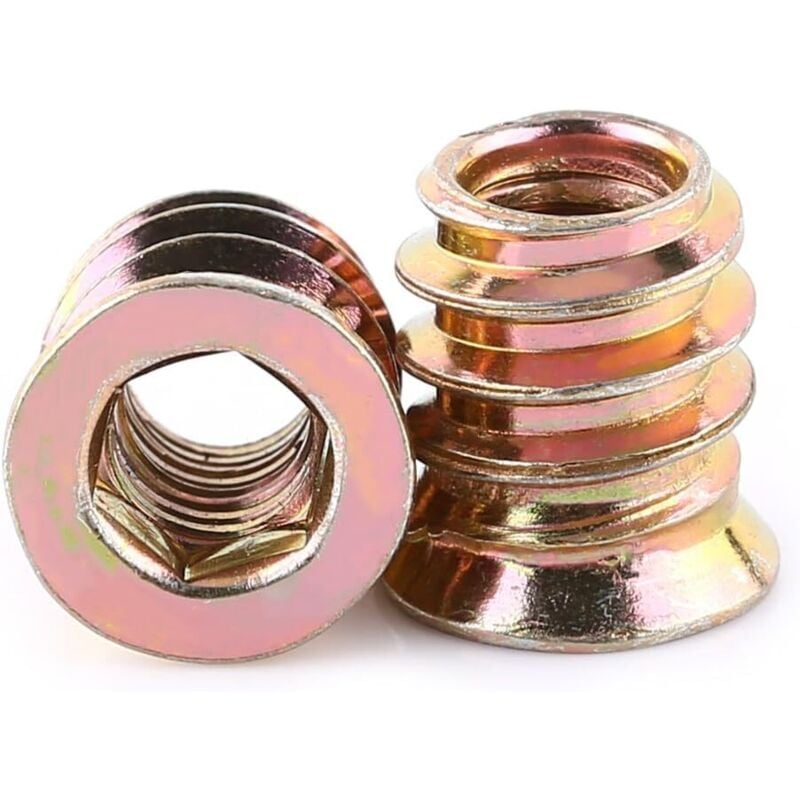 Paquete de 20 tuercas hexagonales roscadas de aleación de zinc M6, surtido de tuercas de inserción de aleación de zinc (M613 mm) - Tuerca RWHex