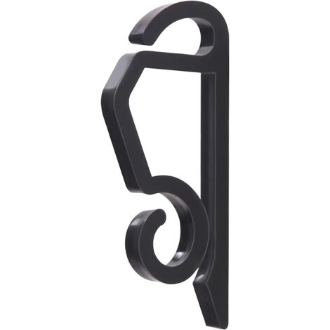 Paquete de 200 clips para luces navideñas, ganchos de plástico para canalones, para colgar decoraciones de Navidad y Halloween (negros)