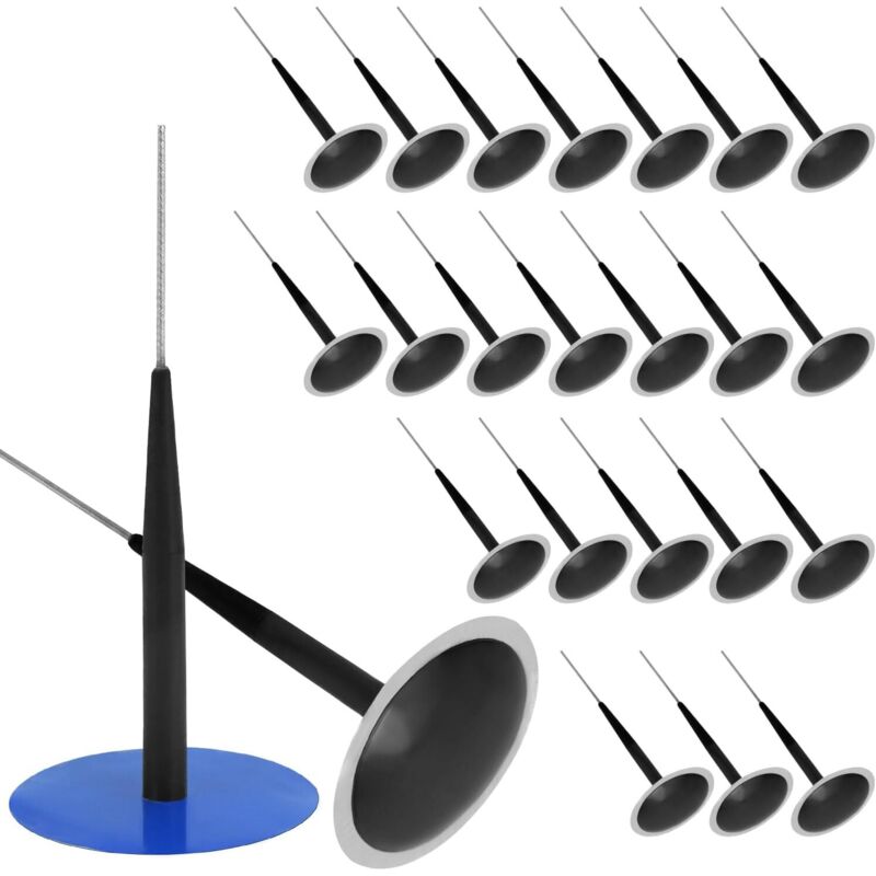 Paquete de 24 kits de reparación y mantenimiento de neumáticos, parche de 50 mm y vástago de 6 mm, para automóviles, camiones y tractores (50 x 6 mm)