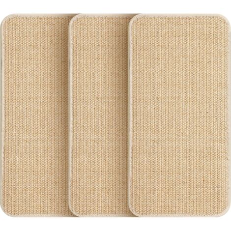 Paquete de 3 alfombrillas rascadoras para gatos, tablas rascadoras de sisal, 40 x 30 cm, resistentes, aptas para puertas de sofás y muebles, para evitar arañazos y proteger alfombras y paredes.
