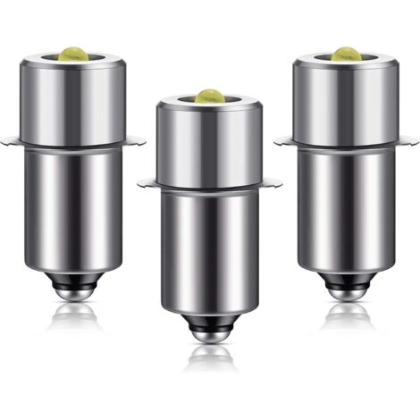Paquete de 3 bombillas LED 3W DC 4-12V bombillas de linterna linterna de repuesto bombillas de linterna kit de repuesto de bombilla de conversión