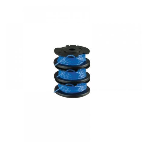Paquete de 3 carretes de hilo de repuesto para desbrozadoras Ryobi + AC14RL3A de 18 V, 24 V y 40 V. Diámetro de la bobina: 1,65 mm. Longitud: 3,3 m.