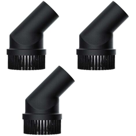 Paquete de 3 cepillos para tapicería de aspiradora premium, cepillo redondo de 35 mm de diámetro con cabezal giratorio, adecuado para AEG, Bosch, Siemens, Miele, Panasonic, Philips, Rowenta, Samsung y