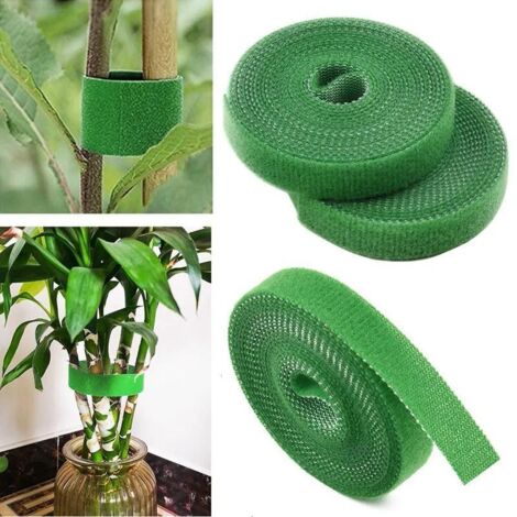 Paquete de 3 cintas adhesivas verdes para plantas, utilizadas para fijar la forma de la cinta (10 mm x 2 m).