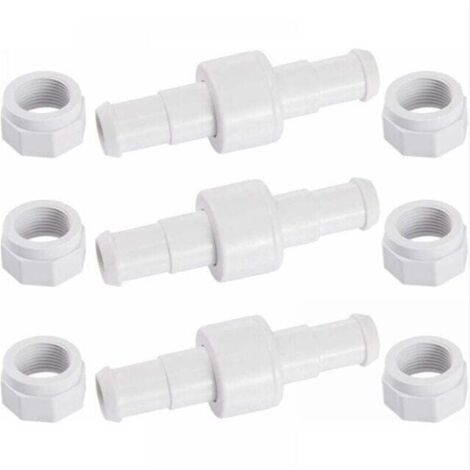 Paquete de 3 conectores giratorios para manguera de jardín D20 con 6 puntas D15, compatible con el limpiafondos robótico Zodiac Polaris 180, 280 y 380