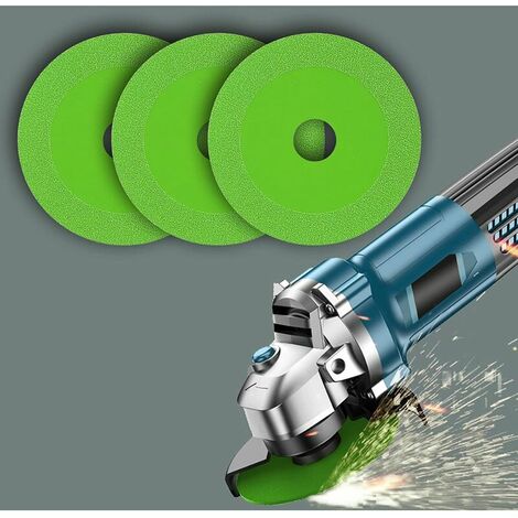 Paquete de 3 discos de corte para amoladora angular, discos de corte para cortar y moler vidrio, jade, cristal, baldosas de cerámica, mármol