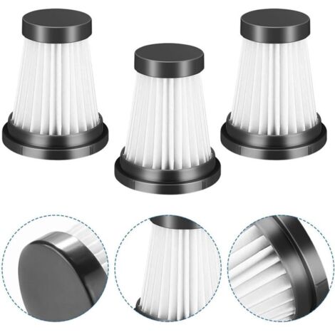 Paquete de 3 filtros HEPA para aspiradoras inalámbricas MOOSOO K12, K12 Pro, K13, para repuestos de aspiradoras Genius Invictus One 1.0 X7, 2.0, filtros de limpieza para el hogar.
