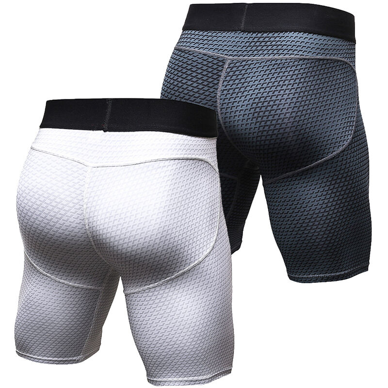 

Paquete de 3 pantalones cortos para hombre, fitness, ciclismo, secado rapido, gimnasio, entrenamiento, correr, ropa interior deportiva,Blanco y