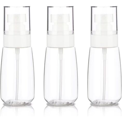 Paquete de 3 pequeñas botellas de spray de viaje (60 ml cada una), botellas de spray de viaje vacías, mini botellas de spray de plástico con niebla fina