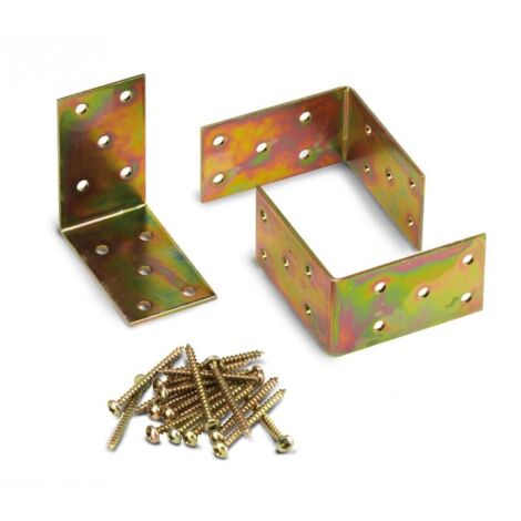 Paquete de 3 piezas Kit de 3 esquinas 50x50 mm con tornillos para fijación caballero alce