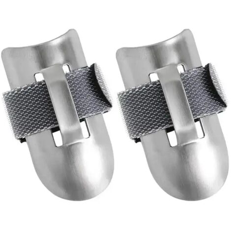 Paquete de 3 protectores de dedos ajustables de acero inoxidable para cocina, armadura para dedos, herramientas de cocina, corte, corte, pelado, A35