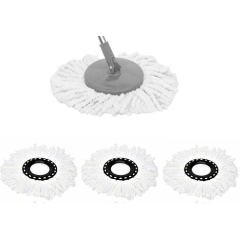Paquete de 3 repuestos premium para cabezales de trapeador giratorios de 360° de microfibra Magic Mop.