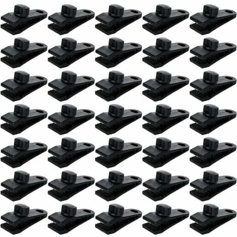 Paquete de 30 clips para lona de tienda de campaña, abrazadera de lona con bloqueo, abrazadera para lona, ​​abrazadera para toldo, fijación de lona, ​​tela de sombra para acampar, lona de piscina