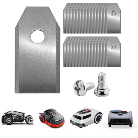 Paquete de 30 cuchillas de acero inoxidable extrarresistentes para cortacéspedes robóticos – Compatibles con Husqvarna Automower, Gardena, Segway, Navimow, Ecovacs, etc. – Corte de alto rendimiento co