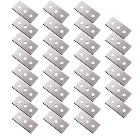 Paquete de 30 hojas de repuesto para raspador, hoja de repuesto para raspador, hojas de tres orificios para placa vitrocerámica, 0,2 mm