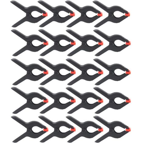 Paquete de 30 pinzas de resorte resistentes para fondos de muselina (6,5 cm) para estudio fotográfico, lienzo, manualidades o uso doméstico (máx. 2,5 cm).