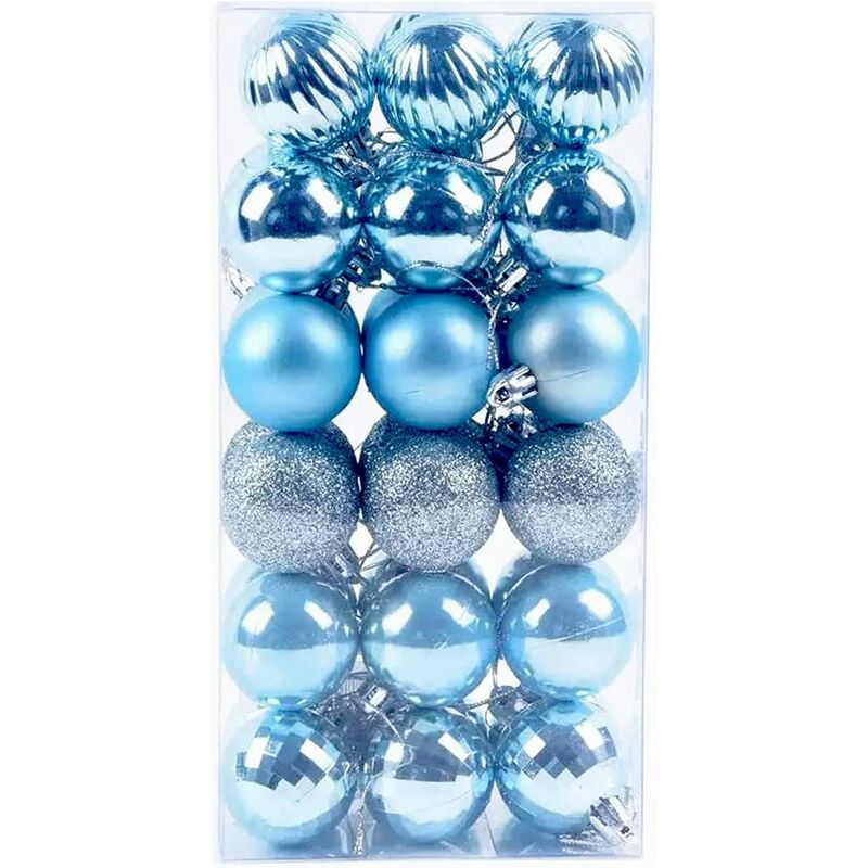 

Paquete de 36 bolas navideñas, adornos navideños irrompibles, colgantes de bolas de árbol, decoraciones para bodas, fiestas de Halloween, bolas de