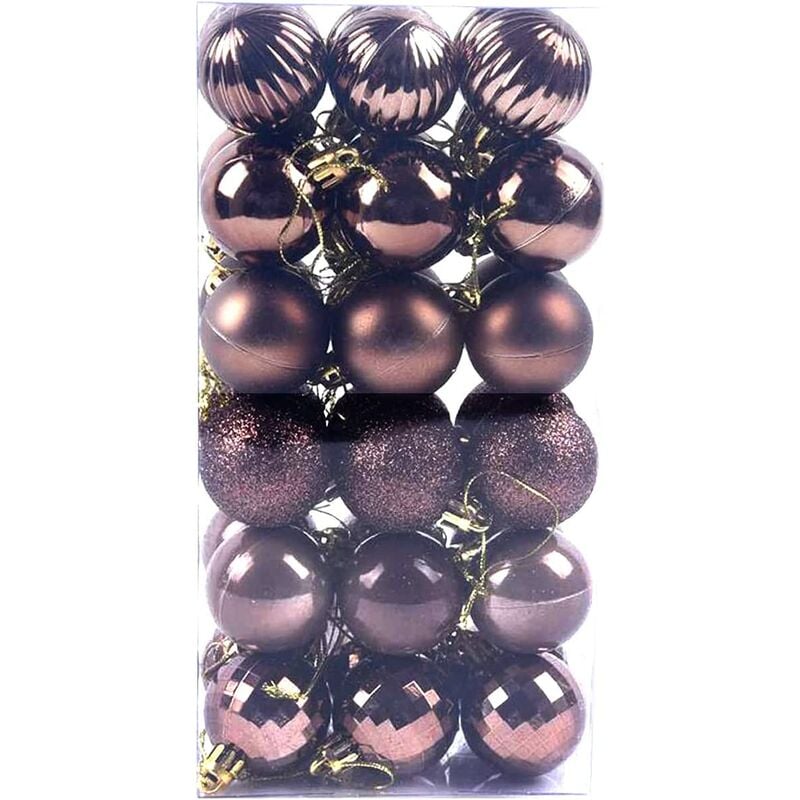 

Paquete de 36 adornos de bolas navideñas, adornos navideños irrompibles, colgantes de bolas de árbol, decoraciones para bodas, fiestas de Halloween,