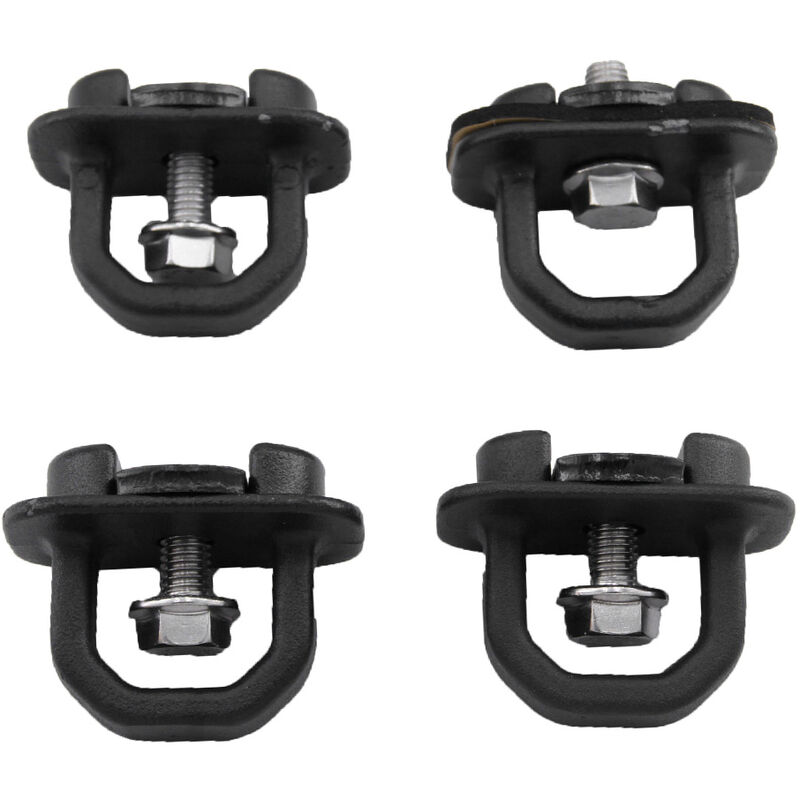 

Paquete de 4 accesorios para automovil, gancho de amarre, reemplazo de anclaje de pared lateral de caja de camion para camioneta GMC Chevy US, Negro