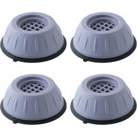 Paquete de 4 alfombrillas antivibración para lavadora, de goma antideslizante, que absorben los impactos y reducen el ruido, para lavadoras y refrigeradores, altura 4 cm.