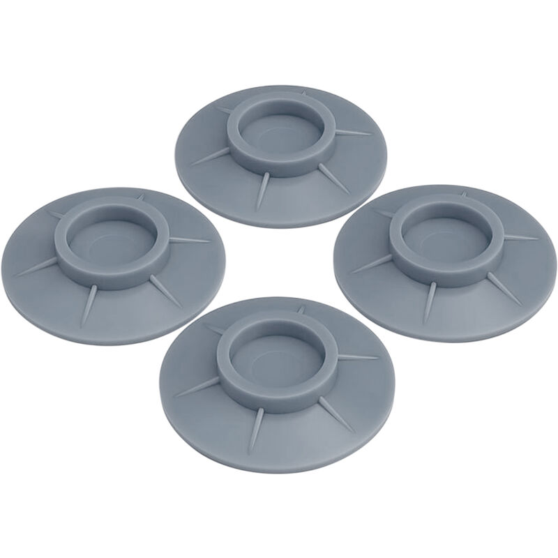 

Paquete de 4 almohadillas para pies de lavadora, tapetes para piso,022 Gris, en realidad aumentado en 0,5 cm, 4 paquetes * Pegamento nano suave gratis