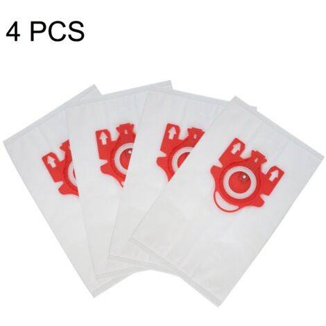 Paquete de 4 bolsas de repuesto para aspiradoras Miele FJM, compatibles con las aspiradoras de las series S200, S300, S500, S4000, S6000 y Compact C1/C2.