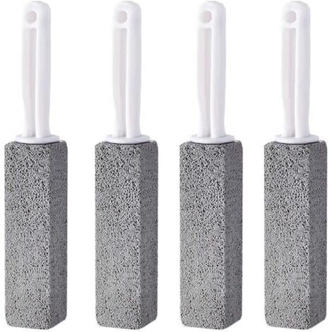 Paquete de 4 cepillos de limpieza de piedra pómez, cepillo de limpieza de inodoro de piedra pómez con mango