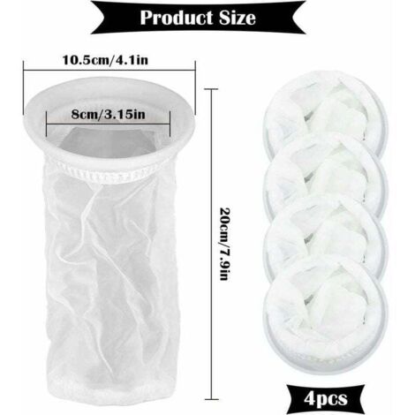 Paquete de 4 filtros de nailon para tanque IBC de 1000 l, tapa para tanque IBC, filtro de nailon para tanque IBC - DPZO