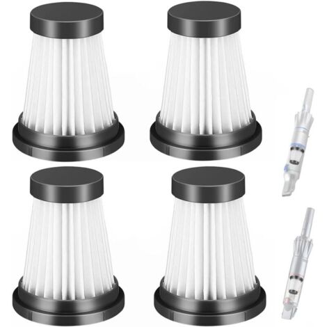 Paquete de 4 filtros HEPA de repuesto para aspiradoras inalámbricas Moosoo K12, K12 Pro y K13, Genius Invictus One 1.0 X7/2.0 y Foxnovo 13KPA.