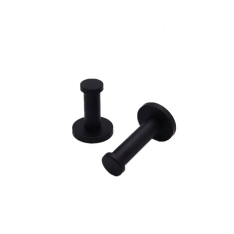 Paquete de 4 ganchos de pared de acero inoxidable para ropa, sombreros, toallas, albornoces, ganchos de pared para baño, cocina, sala de estar (negro)
