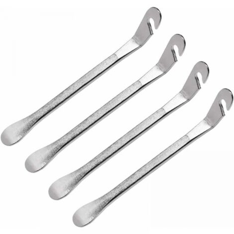 Paquete de 4 palancas manuales para neumáticos, palancas de acero para neumáticos de bicicleta, palancas para neumáticos de bicicleta, kit de reparación de ruedas para bicicleta