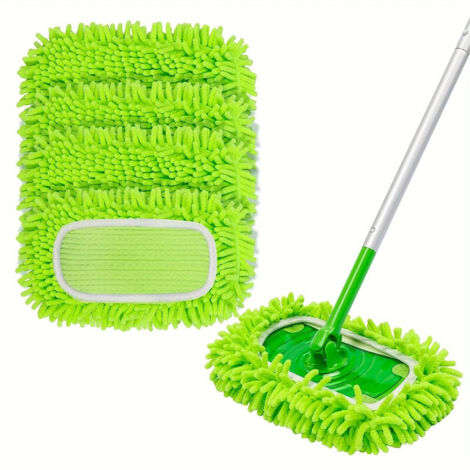 Paquete de 4 paños de microfibra lavables compatibles con Swiffer Sweeper, repuestos de trapeador de punto superabsorbentes