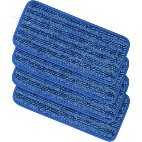 Paquete de 4 paños de repuesto reutilizables para Swiffer Wet Jet, paño de repuesto para Swiffer Wet Jet Spray Mop, trapeadores de microfibra lavables, limpieza de pisos secos o mojados (4 piezas - az