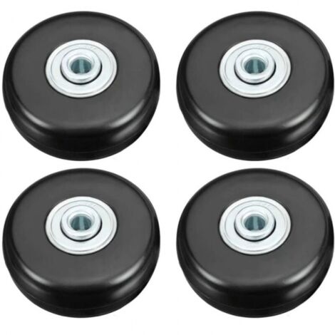 Paquete de 4 ruedas para equipaje de 50 mm, ruedas giratorias de goma silenciosas y resistentes, ruedas de repuesto para transporte de equipaje, mochila y viaje